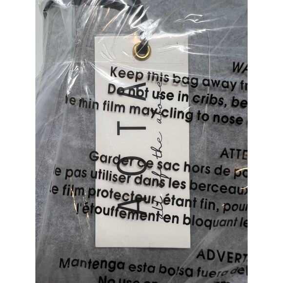 NWT AOTA $188 ELENA Croc Top Handle Bucket Crossbody Bag, Women's Black Purse - Picture 6 of 8